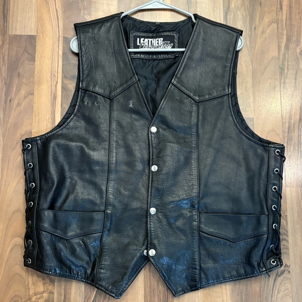 Vintage Leather Headquarters Vest - Picture 3 of 7